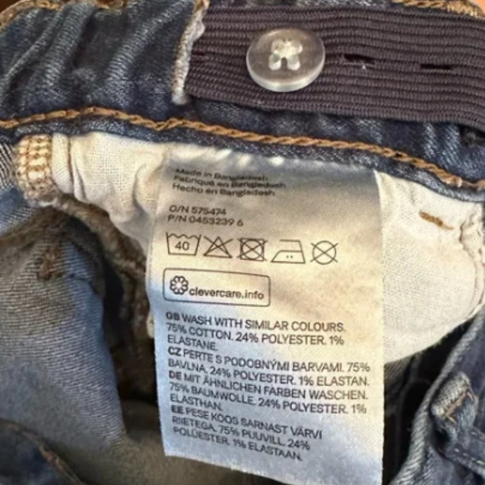 H&M Super Soft Skinny Fit Jeans Kids Mid Denim Wash SZ Girls 2T/3T NEW - Picture 11 of 12